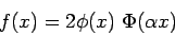 \begin{displaymath}
f(x) = 2 \phi(x) \Phi(\alpha x)
\end{displaymath}